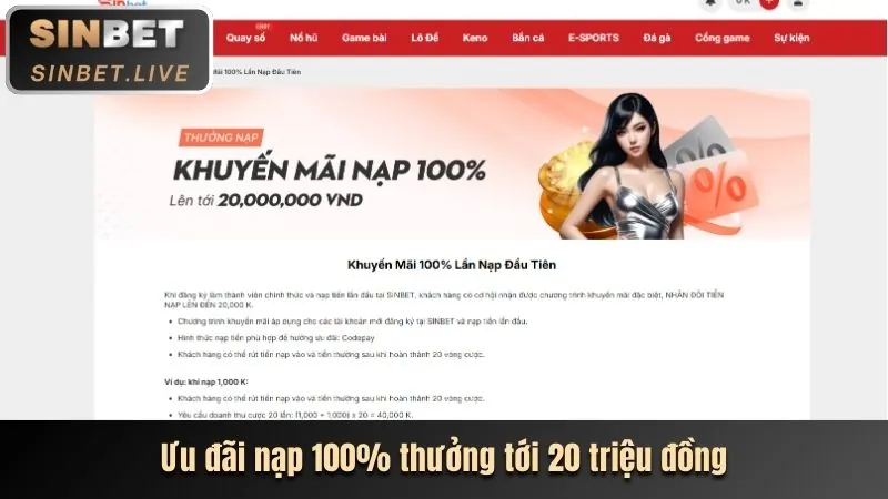 Thưởng chào mừng cho thành viên mới VL88